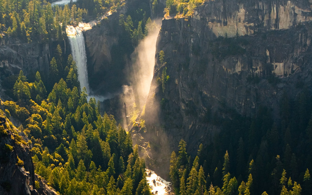 Falls view above Yosemite National Park